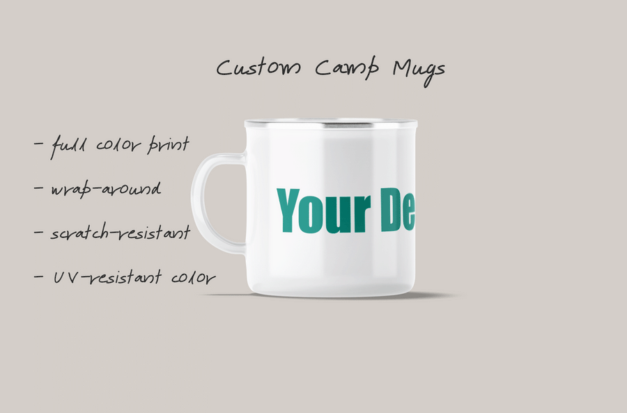 Custom Mugs, Colored Handle Rim, Bulk Wholesale Coffee Cups